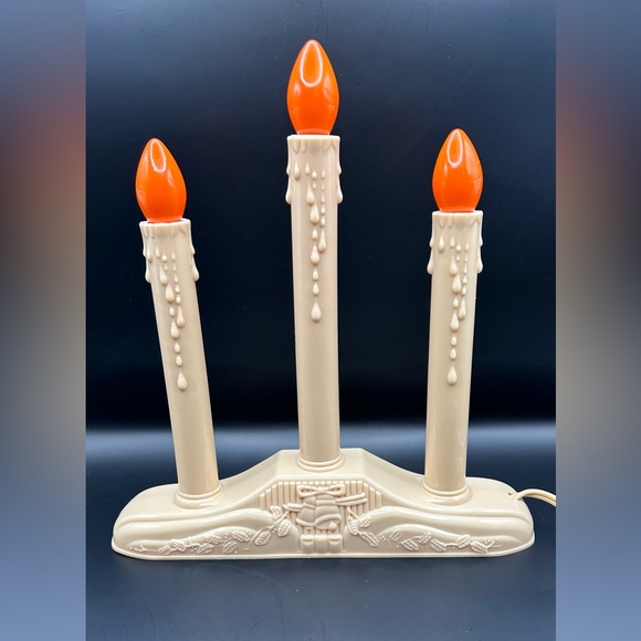 Vintage Christmas Holiday Candles Window Drip Candles 3 light Electric Working - Picture 2 of 4